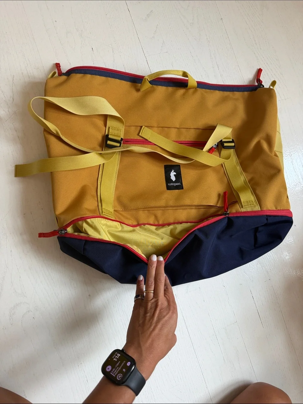 cotopaxi viaje weekend 35l Mustard Yellow and Navy Convertible Tote